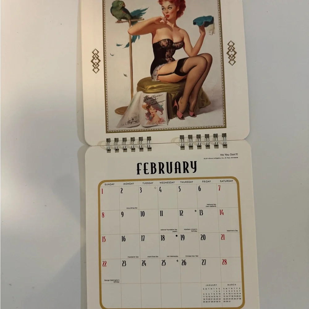 The calendar is in like new condition. Great for those who love older art.